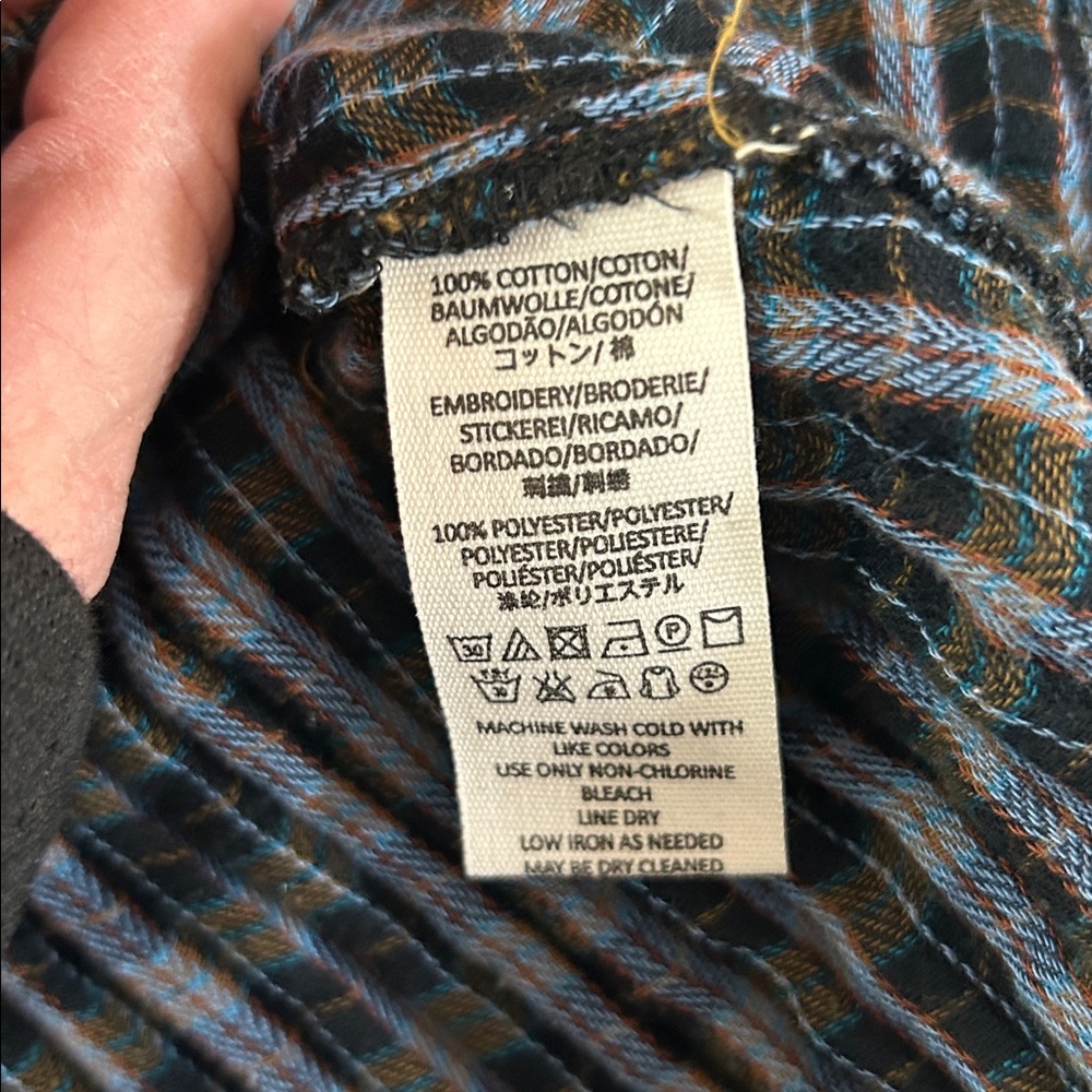 Free People Magical Plaid Embroidered Shirt Blue Size XS - Picture 9 of 10